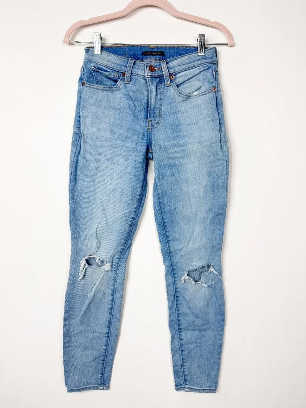 2/$30 Lucky Brand Midrise Ava Skinny Jeans Olancha Dest 4/ 27 #A1818